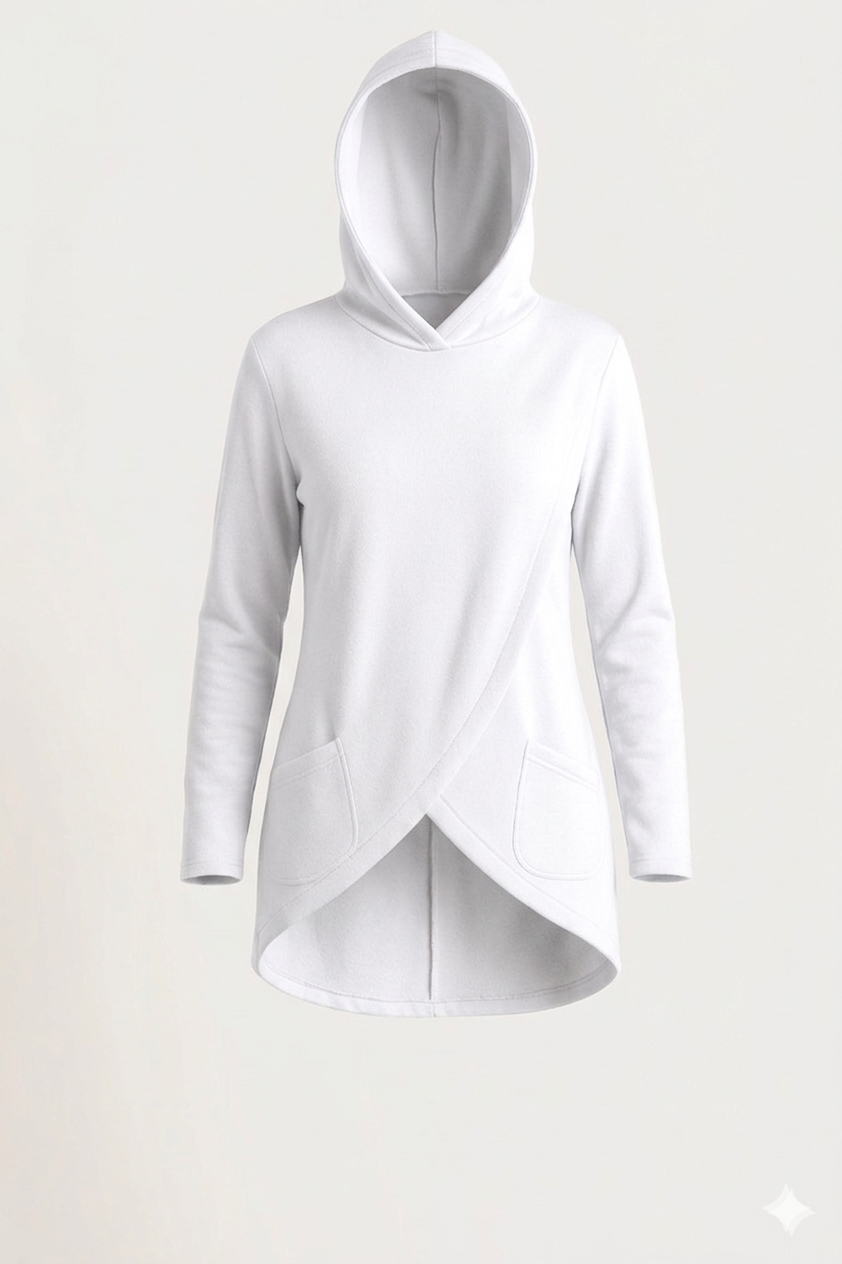 Hoodie Cruzada Con Gorro