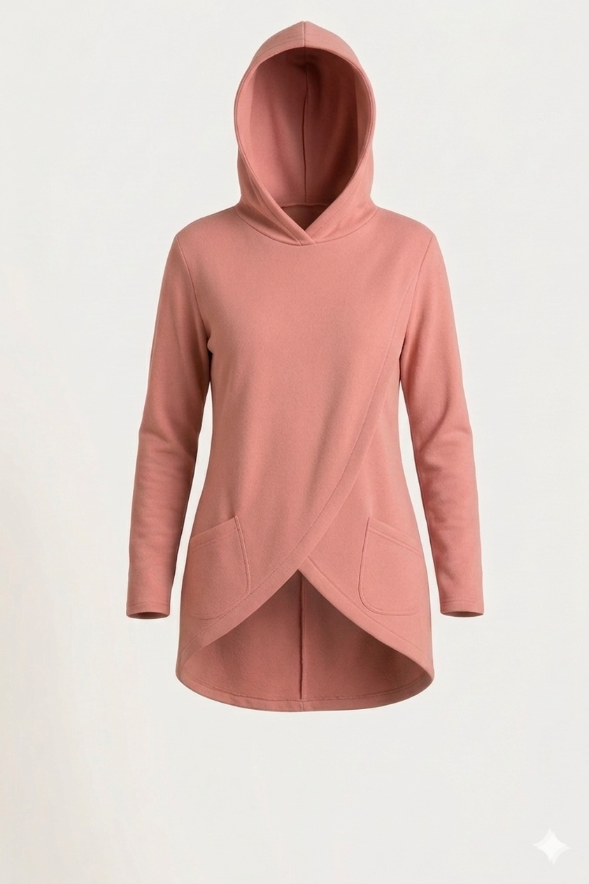 Hoodie Cruzada Con Gorro