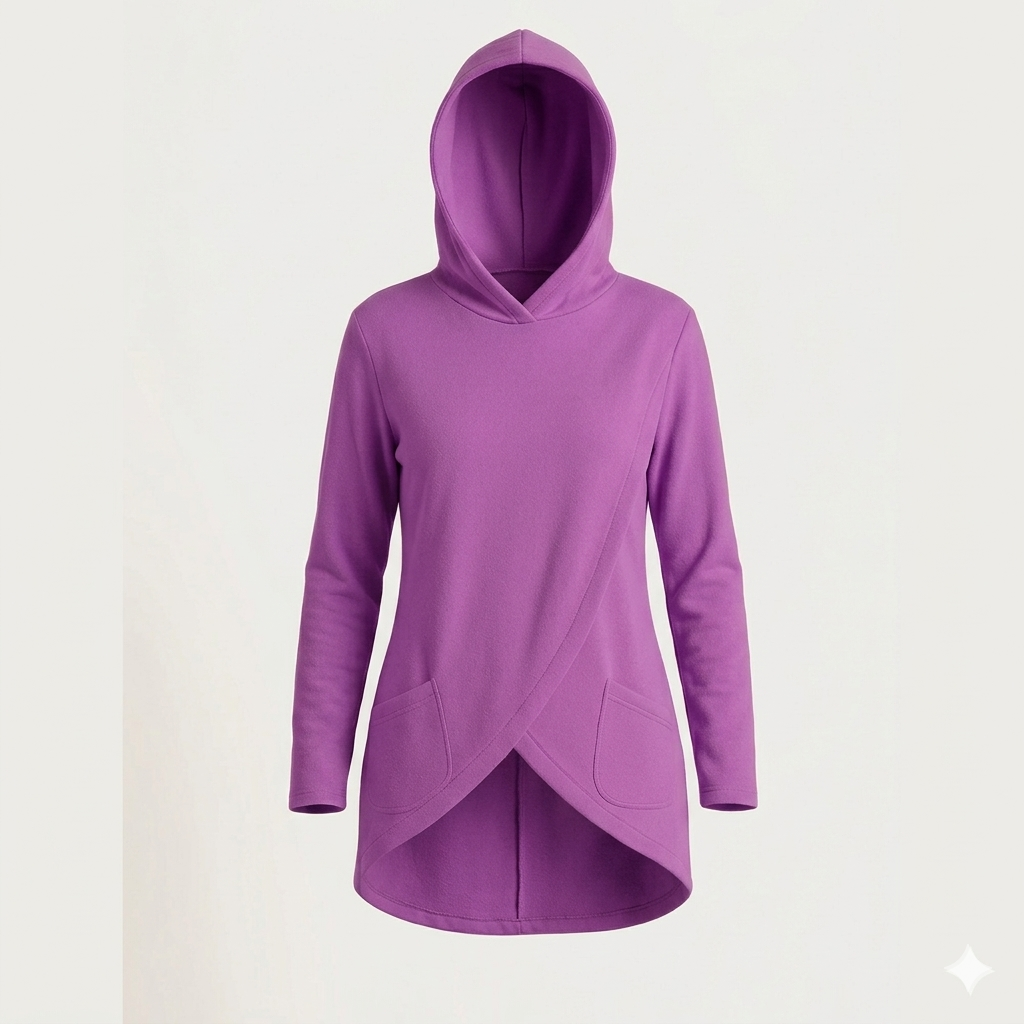 Hoodie Cruzada Con Gorro