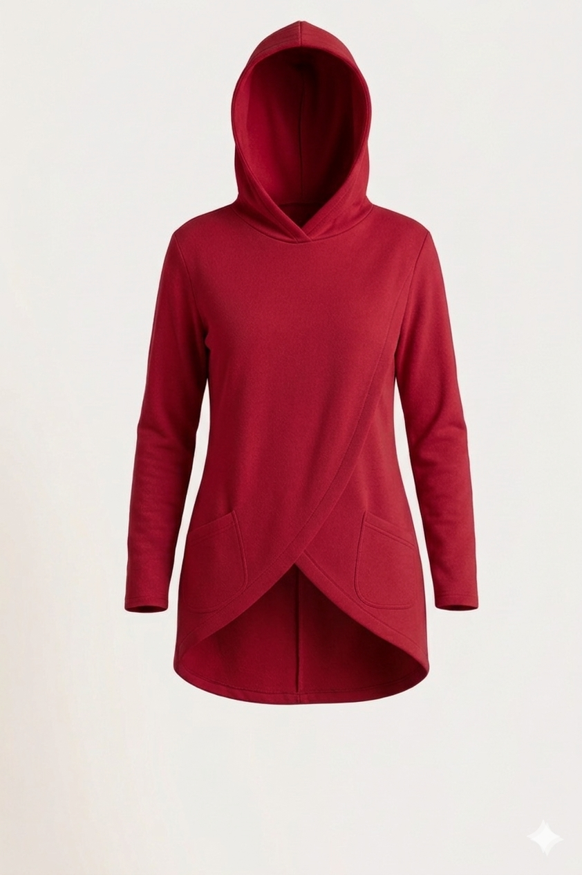 Hoodie Cruzada Con Gorro