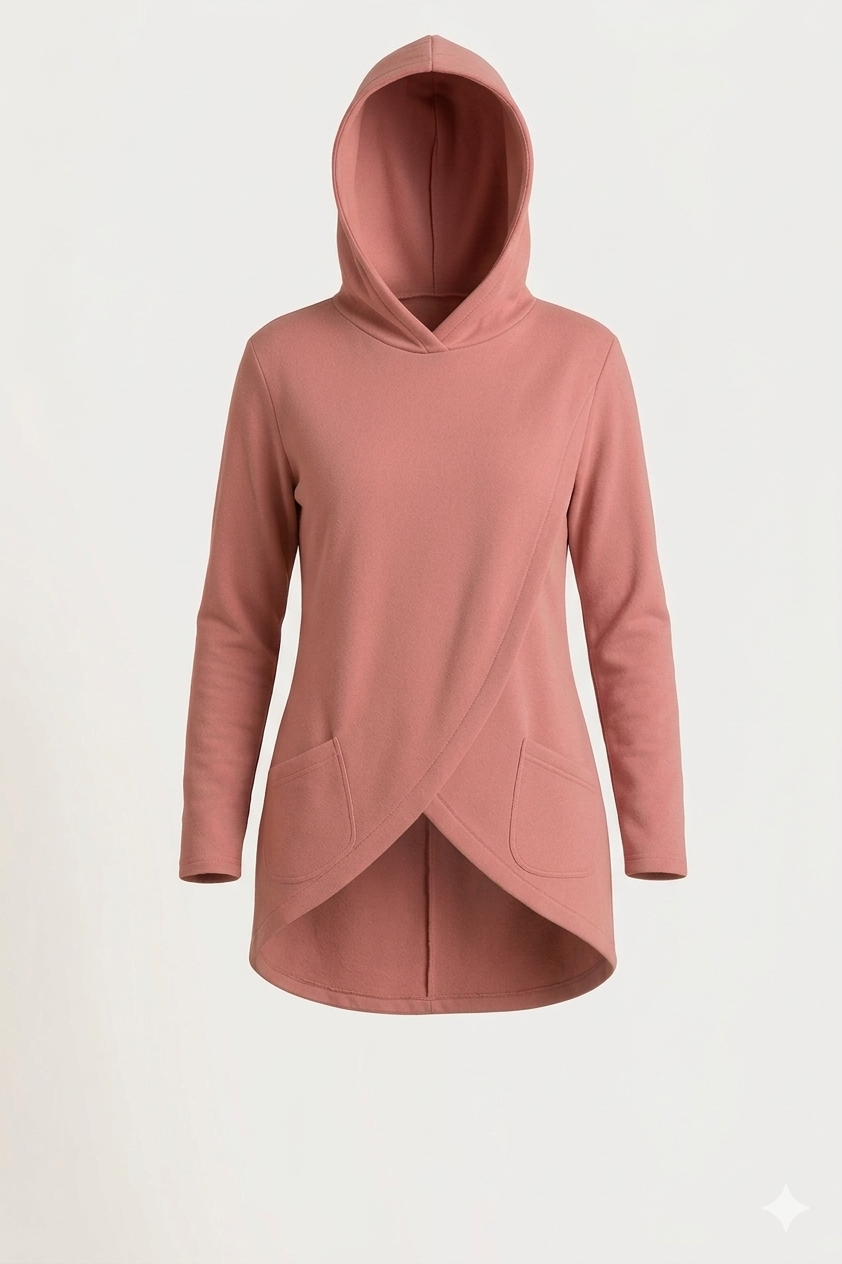 Hoodie Cruzada Con Gorro