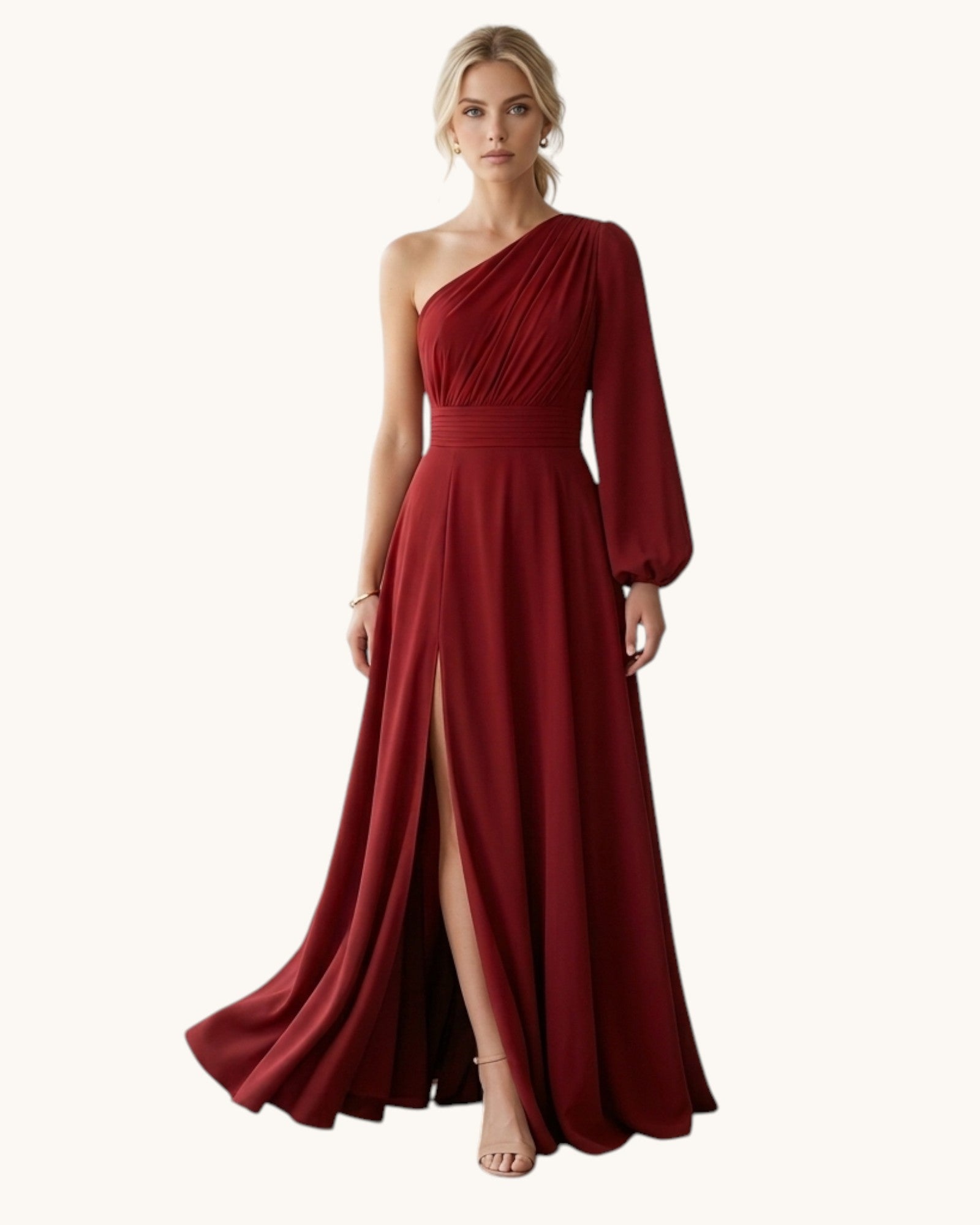 Vestido Hombro Descubierto Elegante