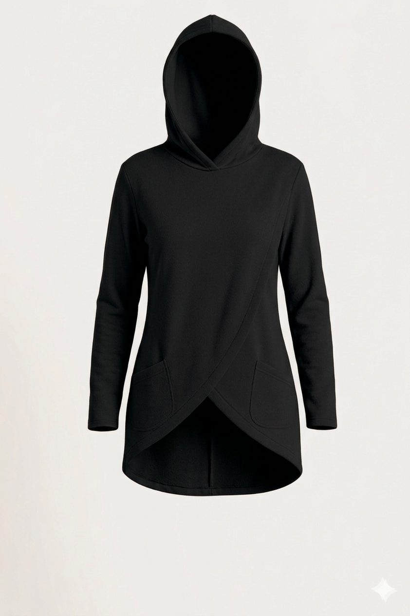 Hoodie Cruzada Con Gorro