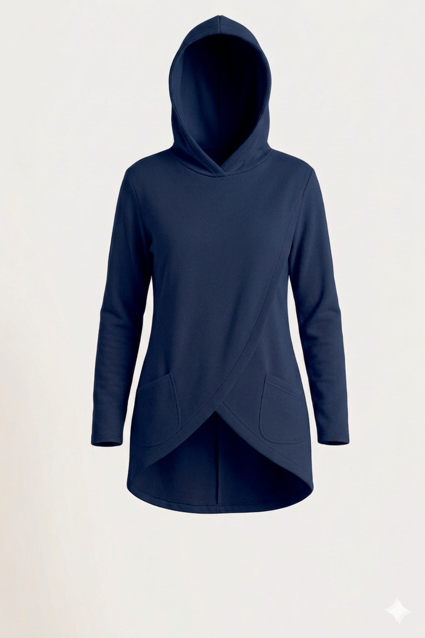 Hoodie Cruzada Con Gorro