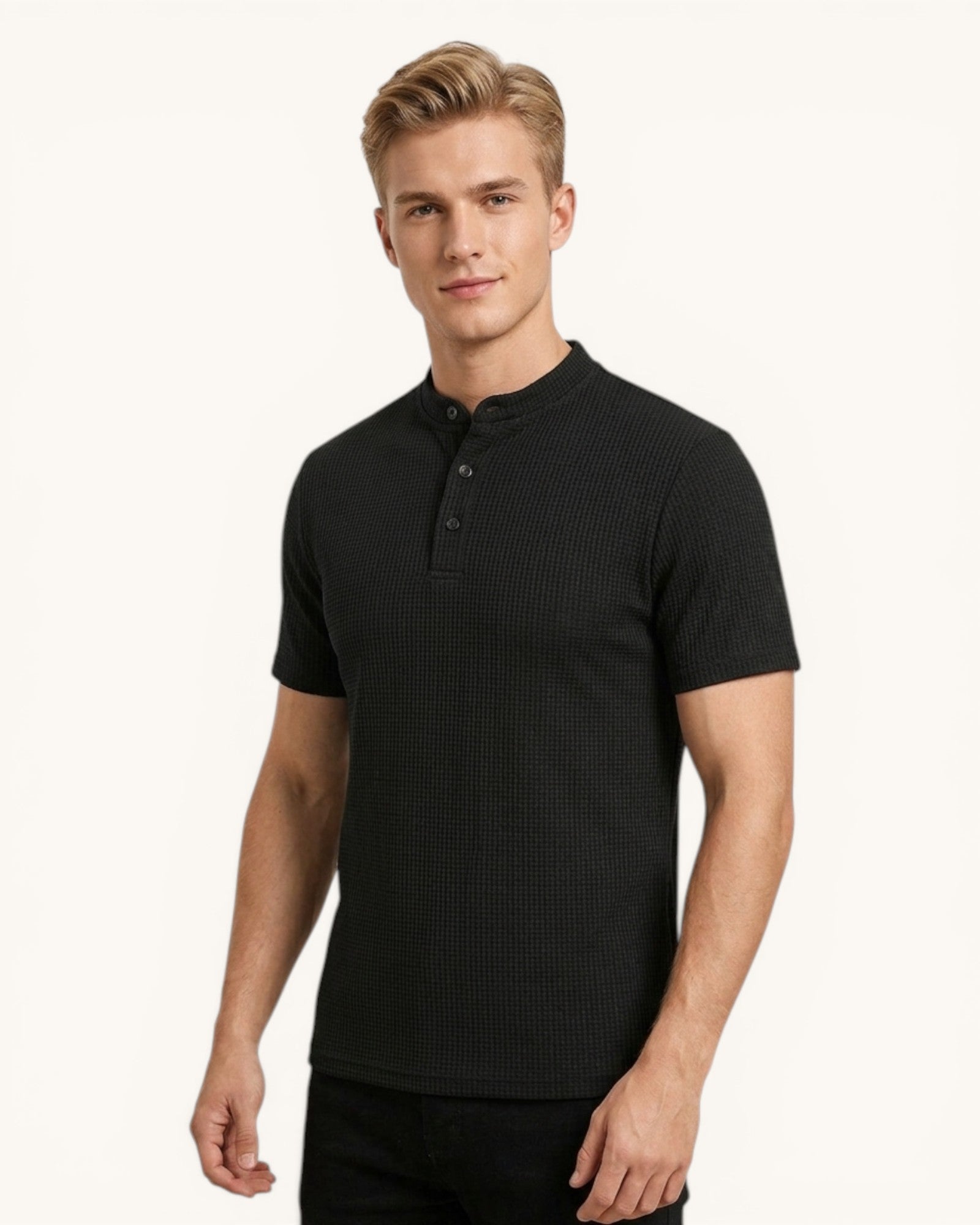 Playera Tipo Polo Cuello Mao